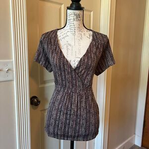 Attention Women's Brown and Black Blouse